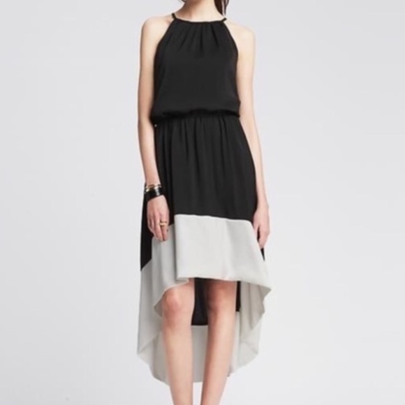 Banana Republic Dresses & Skirts - Banana Republic Hi-Lo Halter Black & White Dress
